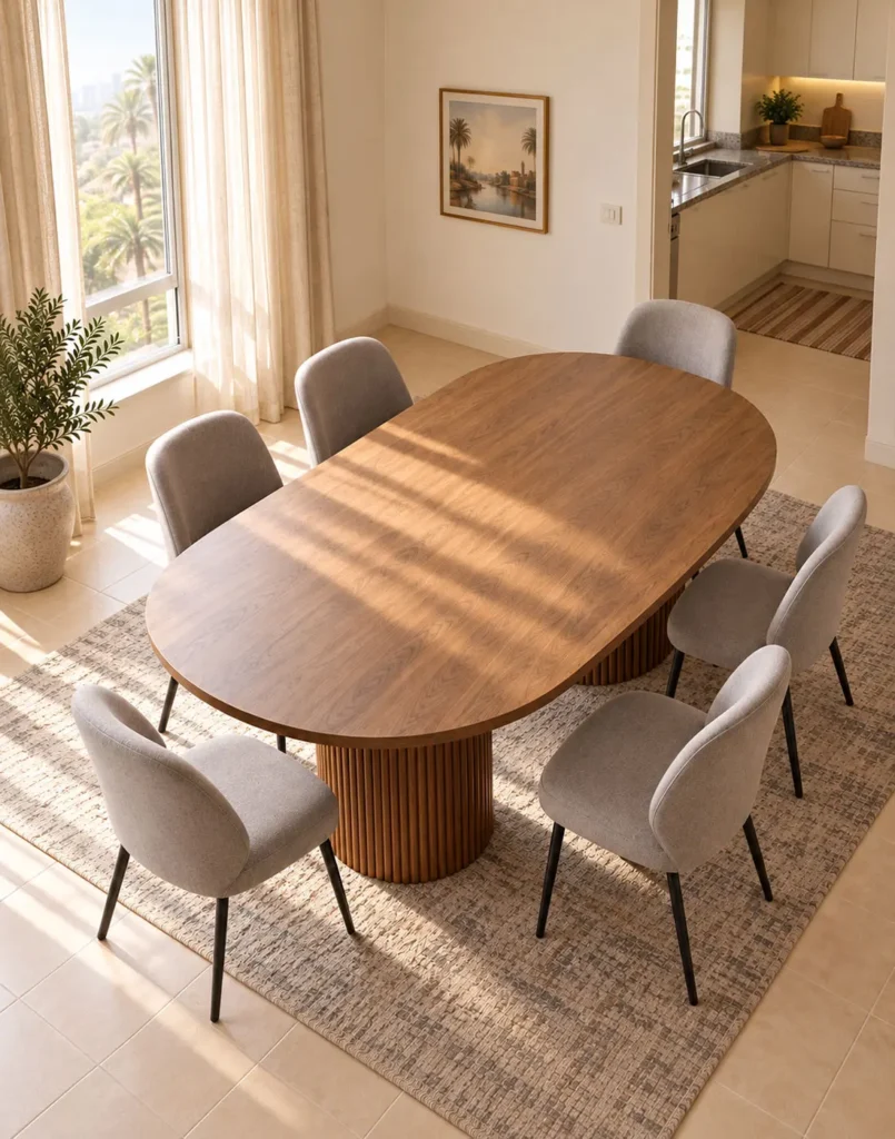 Sunlit Minimalist Dining Room