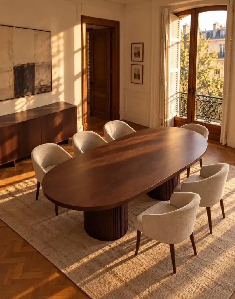 Sunlit Parisian Dining Room