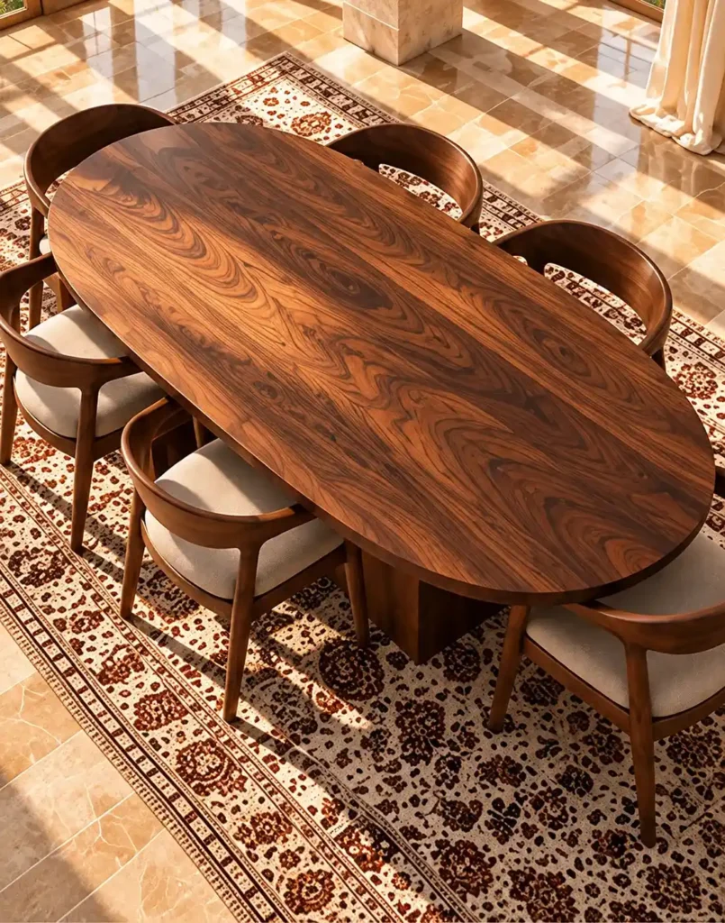 Sunlit Walnut Dining Room