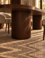 dining table fluted pedestal
