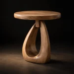 Sculptural wood middle table