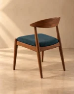 Teal wood chair
