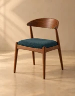Teal wood chair